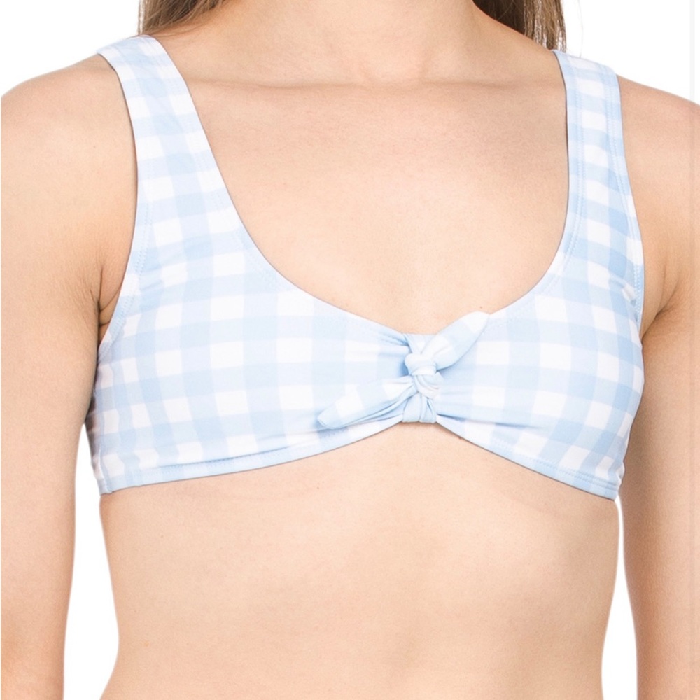 Cabaña Del Sol Checkered Tie Knot Bikini Top and Bottom